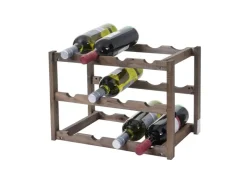 BERLINLODGE Weinregal Für 12 Flaschen HxBxT 30x42x26cm Tanne 3 Böden 1 Stück Flaschenregal Weinständer Weinhalter* Weitere Regale|Flaschenregale