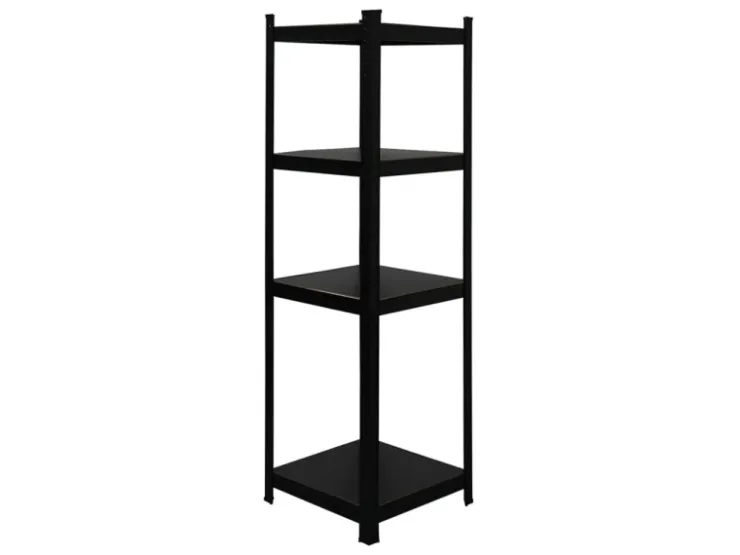 BERLINLODGE Wohnregal Ragnar HxBxT 150x45x45cm Fachlast 100kg Matt Shwarz Bücherregal Standregal Büroregal für Wohnzimmer Arbeitszimmer