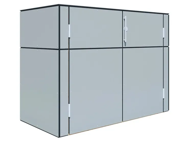 Bertilo Gartenschrank HPL Sideboard 155 cm x 75 cm x 116 cm Grau FSC®* Sideboards