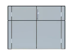Bertilo Gartenschrank HPL Sideboard 155 cm x 75 cm x 116 cm Grau FSC®* Sideboards