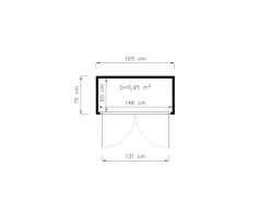 Bertilo Gartenschrank HPL Sideboard 155 cm x 75 cm x 116 cm Grau FSC®* Sideboards