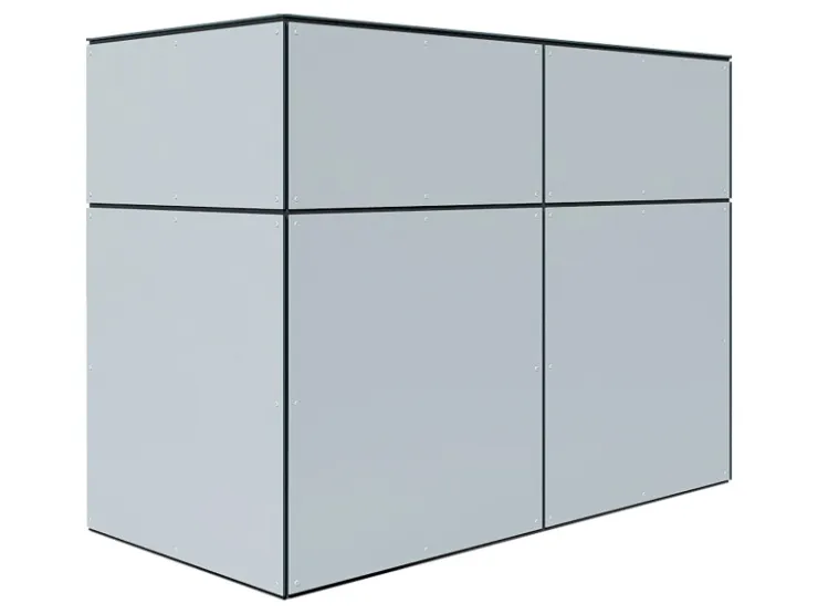 Bertilo Gartenschrank HPL Sideboard 155 cm x 75 cm x 116 cm Grau FSC®* Sideboards