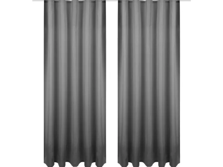 Bestgoodies Dekoschal Ellen Universalband Blickdicht 2er Pack 140 cm x 245 cm Anthrazit