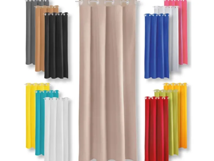 Bestgoodies Dekoschal Ellen Ösen Blickdicht 140 cm x 225 cm 2er Pack* Vorhänge|Gardinen