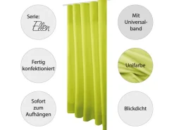 Bestgoodies Dekoschal Ellen Universalband Blickdicht 2er Pack 140 cm x 145 cm Grün