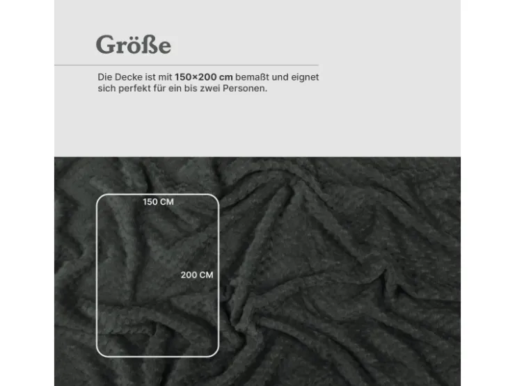 Bestgoodies Kuscheldecke 150 x 200 cm Cashmere Soft Touch Popcorn Moon Mist* Decken|Überwürfe