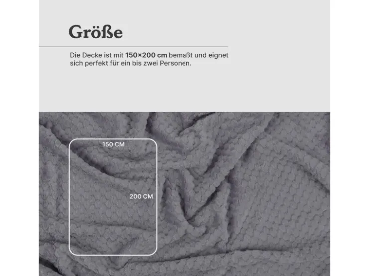 Bestgoodies Kuscheldecke 150 x 200 cm Cashmere Soft Touch Popcorn Etherea* Decken
