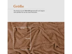 Bestgoodies Kuscheldecke 150 x 200 cm Cashmere Soft Touch Popcorn Caramel