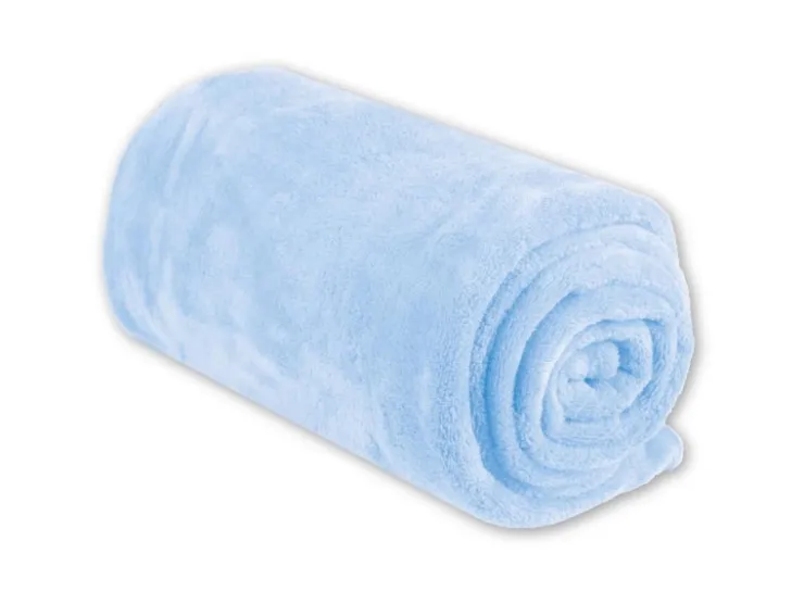 Bestgoodies Mikrofaser Decke Blau Babyblau 220 x 240 cm