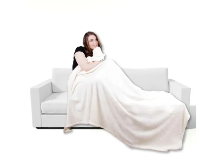Bestgoodies Mikrofaser Decke Weiß 220 x 240 cm* Überwürfe