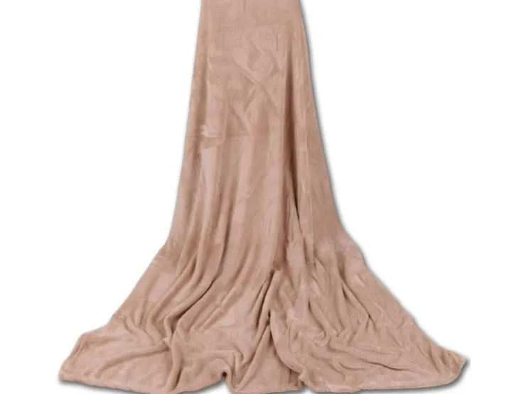 Bestgoodies Mikrofaser Decke Beige 70 x 100 cm* Überwürfe|Decken