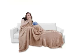 Bestgoodies Mikrofaser Decke Beige 70 x 100 cm* Überwürfe|Decken