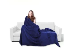 Bestgoodies Mikrofaser Decke Blau Mittelblau 90 x 140 cm* Überwürfe