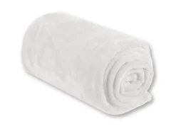 Bestgoodies Mikrofaser Decke Weiß Champagner 60 x 80 cm