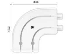 Bestlivings 120 cm Innenlaufschiene 2 Läufig & 2er Set Rundbogen