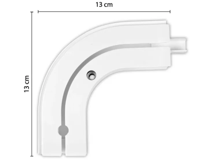 Bestlivings 120 cm Innenlaufschiene 1 Läufig & 2er Set Rundbogen* Gardinenschienen