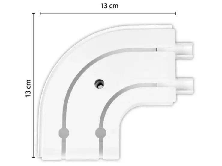 Bestlivings 210 cm Innenlaufschiene 2 Läufig & 2er Set Rundbogen / 1 x 120 cm & 1 x 90 cm* Gardinenschienen