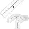 Bestlivings 330 cm Innenlaufschiene 1 Läufig & 2er Set Rundbogen / 2 x 120 cm & 1 x 90 cm