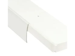 Bestlivings 240 cm Vorhangschiene mit Blende 1 Lauf Weiß / 2 x 120 cm