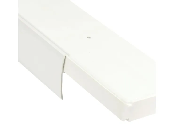 Bestlivings 90 cm Vorhangschiene mit Blende 2 Lauf Weiß