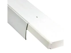 Bestlivings 240 cm Vorhangschiene mit Blende 1 Lauf Grau / 2 x 120 cm