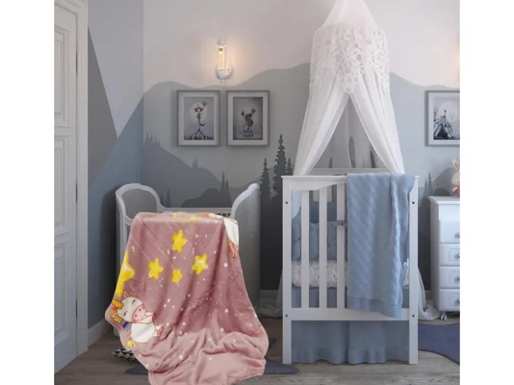 Bestlivings Baby Fleecedecke 75 x 100 cm Einhorn