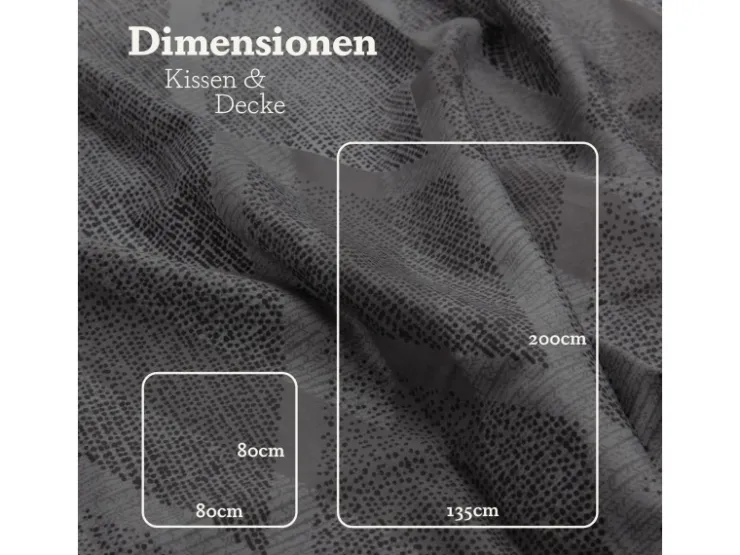 Bestlivings Bettwäsche Satin 80 x 80 cm & 135 x 200 cm Raute Grau* Überwürfe|Bettwäsche