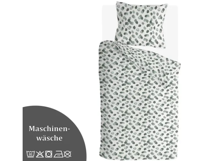 Bestlivings Bettwäsche-Set 135 x 200 cm Spotty Animal Green* Bettwäsche