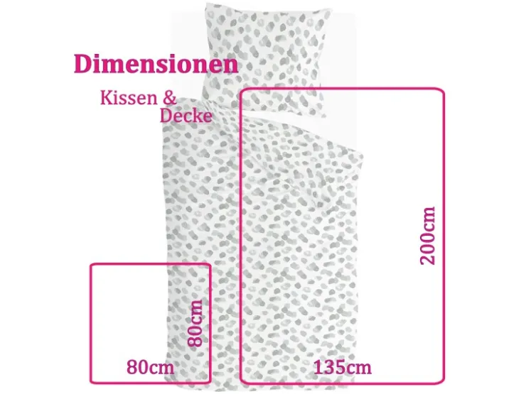 Bestlivings Bettwäsche-Set 135 x 200 cm Spotty Animal Green* Bettwäsche