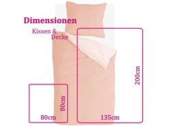 Bestlivings Bettwäsche-Set 135 x 200 cm Side Way Terracotta&White* Überwürfe|Decken