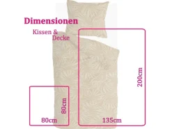 Bestlivings Bettwäsche-Set 135 x 200 cm Sunny Palms Yellow