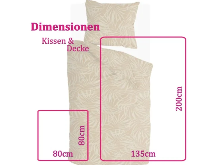 Bestlivings Bettwäsche-Set 135 x 200 cm Sunny Palms Yellow