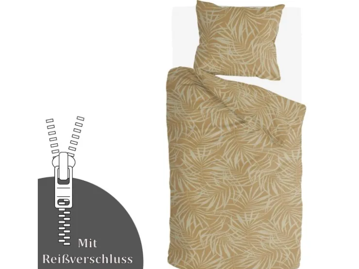 Bestlivings Bettwäsche-Set 135 x 200 cm Sunny Palms Yellow