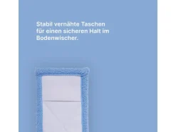 Bestlivings Bodenwischer Ersatzbezug Blau Mikrofaser 4er Pack