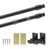 Bestlivings Cafehausstangen Schwarz 75 bis 125 cm