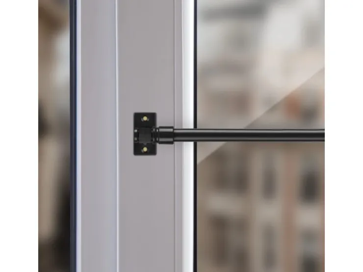 Bestlivings Cafehausstangen Schwarz 125 bis 225 cm* Vorhänge|Seilspanngarnituren