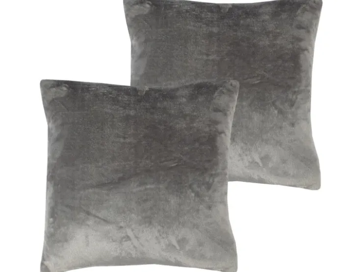 Bestlivings Dekokissen Kuschel Kissenbezug mit Reißverschluss 45 x 45 cm 2er Pack