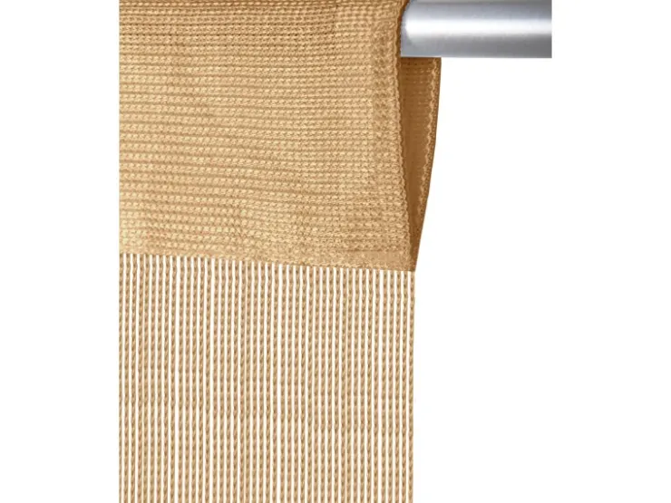 Bestlivings Fadengardine Vorhang für Wohnwagen in Gold 56 cm x 185 cm* Türvorhänge