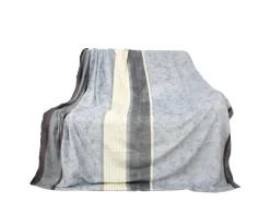 Bestlivings Flanell Kuscheldecke Soft Touch 130 x 170 Bella Casa Hellgrau Ranke