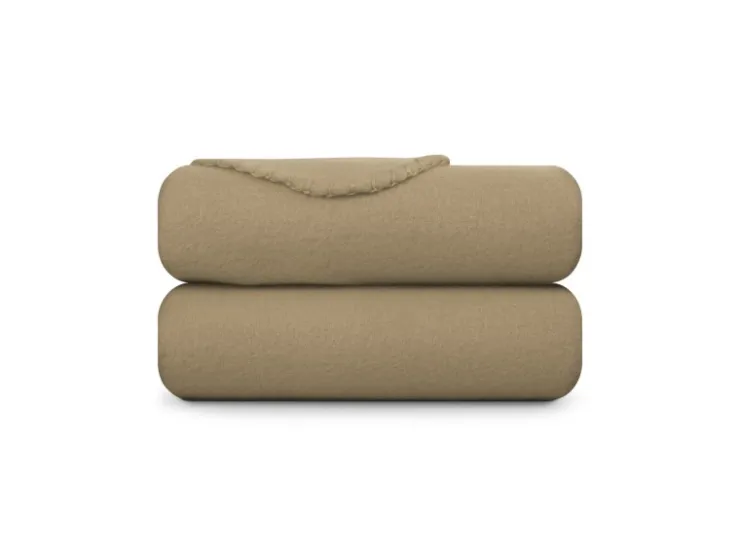 Bestlivings Fleecedecke Mit Kedernaht 130 x 170 cm Taupe* Überwürfe|Decken