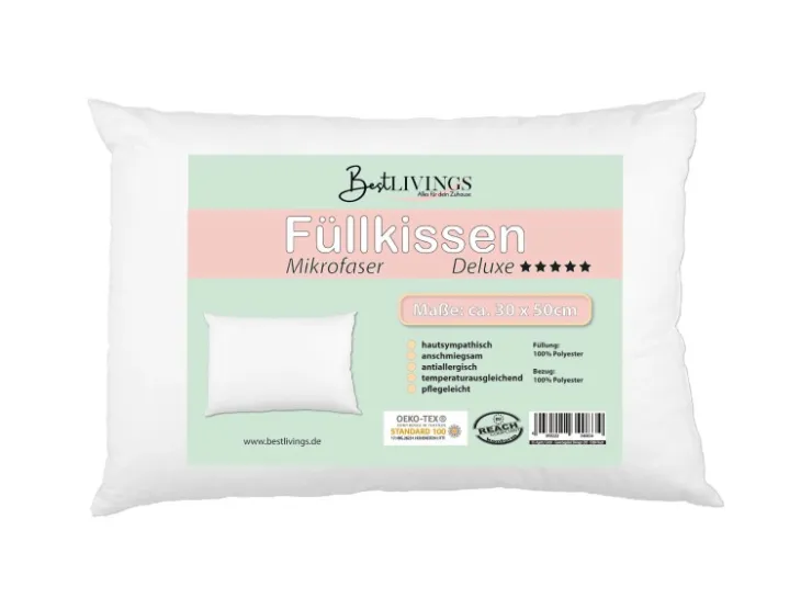 Bestlivings Füllkissen Mikrofaserbezug Inlett mit Polyesterfüllung 30 x 50 cm* Kissenbezüge