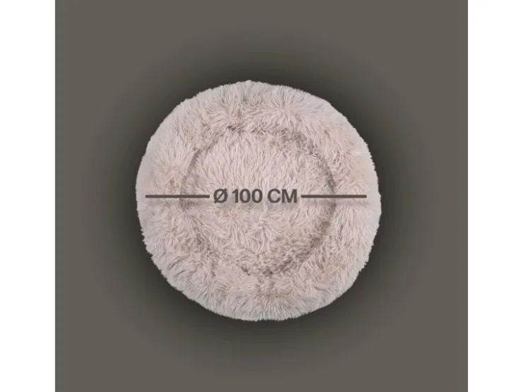 Bestlivings Haustierbett Fluffy Ø100cm Hundekissen Öko-Tex Hundebett Katzenbett