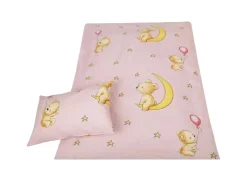 Bestlivings Kinder Bettwäsche 100 x 135 cm & 40 x 60 cm - Bärchen Rosa* Bettwäsche
