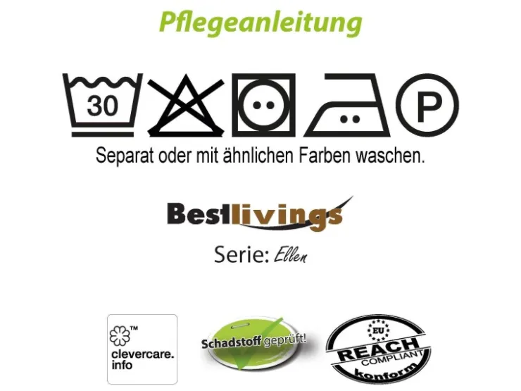 Bestlivings Kissenhülle Ellen Nackenrolle 12 x 30 cm