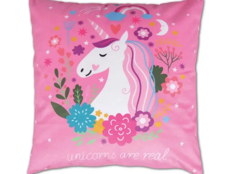 Bestlivings Kissenhülle Fotodruck 40 x 40 cm Einhorn Ohne Füllung