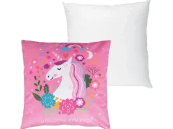 Bestlivings Kissenhülle Fotodruck 40 x 40 cm Einhorn Ohne Füllung