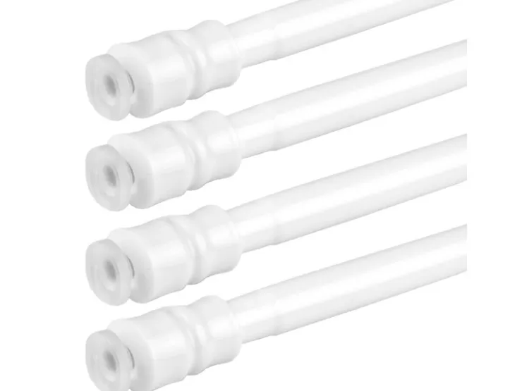 Bestlivings Klemmstangen mit Schraubtechnik Weiß 40 bis 60 cm 4er Pack* Seilspanngarnituren|Gardinenstangen