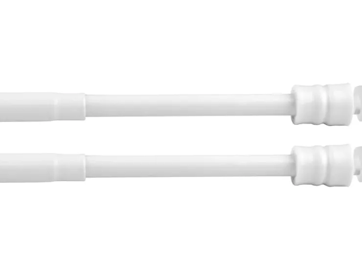 Bestlivings Klemmstangen mit Schraubtechnik Weiß 40 bis 60 cm 2er Pack* Gardinenstangen