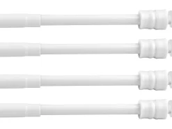 Bestlivings Klemmstangen mit Schraubtechnik Weiß 60 bis 90 cm 4er Pack