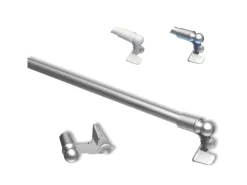 Bestlivings Klemmstangen Ausziehbar Matt Silber 60 bis 80 cm